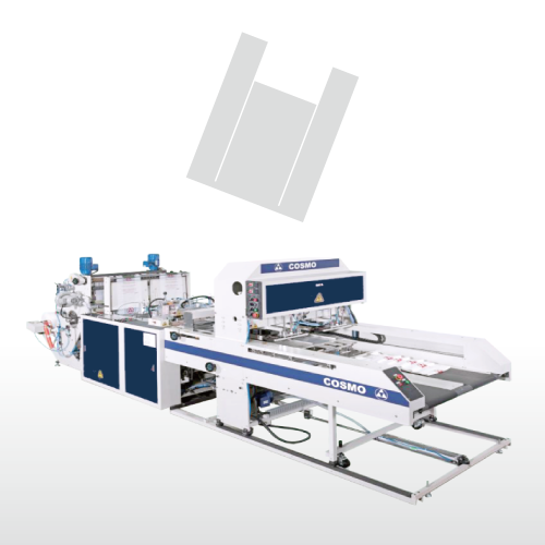 Fully Automatic High Speed 2 Lines T-shirt Bag Making Machine-ST-77 / ST-77-500