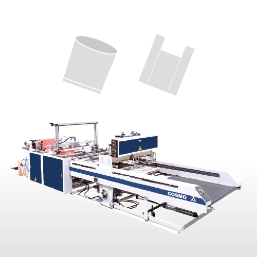 2 Servo Driven System 2 Lines T-Shirt Bag & Bottom Seal Bag Making Machine-SCB-800-L2S / SCB-1100-L2S