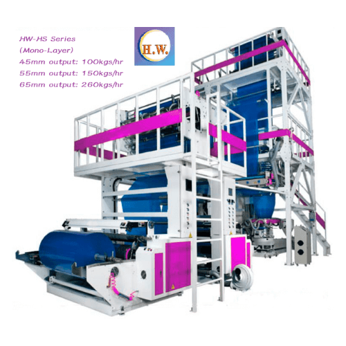 HDPE&LDPE Mono-Layer super high speed blown film line single die head type