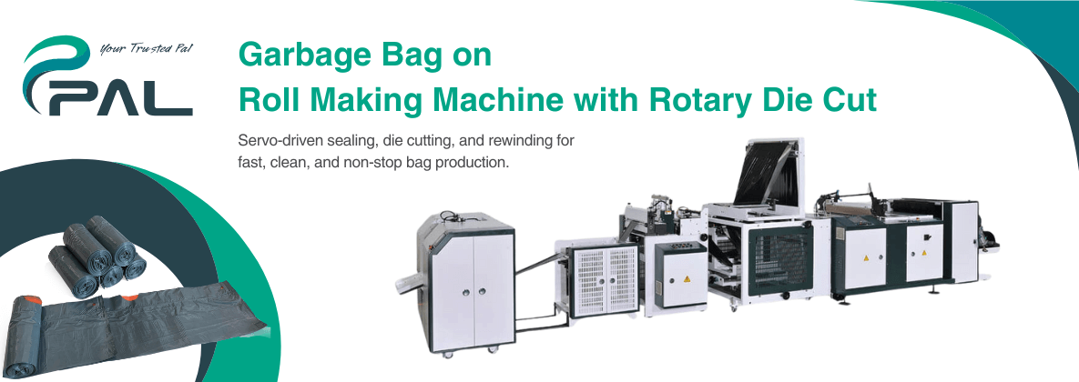 Garbage Bag on  Roll Making Machine with Rotary Die Cut