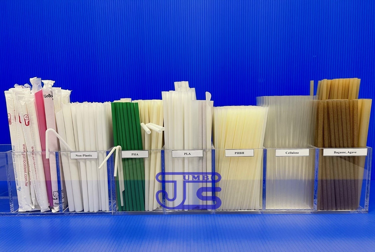Jumbo steel straw making machine and straw packing machine.