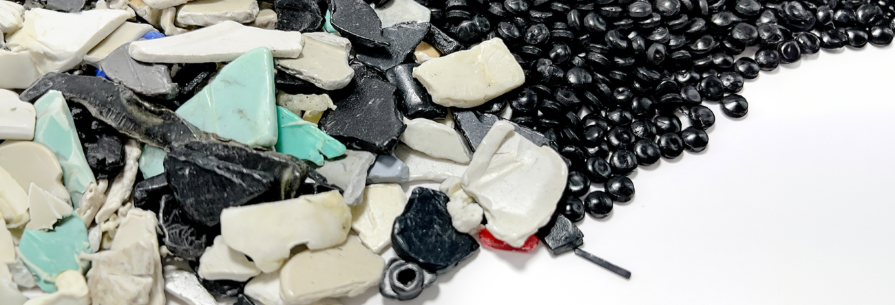 Before and after ABS PP PE Hard plastic before and after recycling. Before and after ABS PP PE Hard plastic before and after recycling.