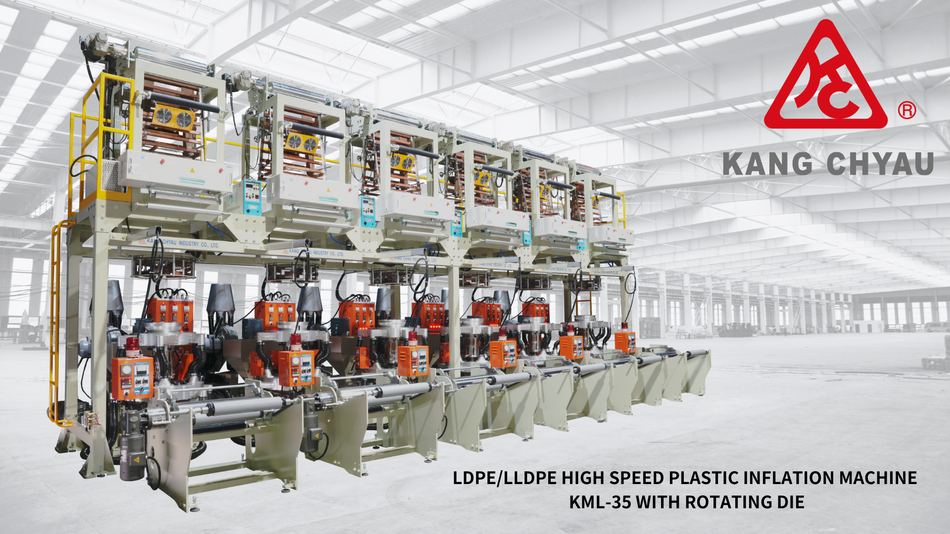 LDPE/LLDPE HIGH SPEED PLASTIC INFLATION MACHINE KML-35 WITH ROTATING DIE