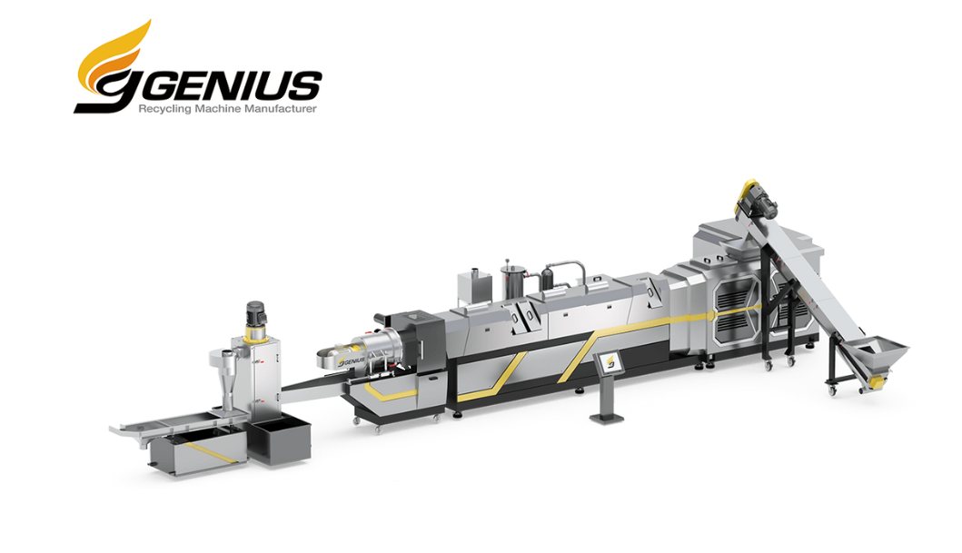 The DWX Series Squeeze-Dry Integrated Pelletizing Line changes that equation. It is the first system to combine squeezing and extrusion into a single production line, aligning both screws on one axis and powering them with a single motor. The result is a breakthrough in integration that redefines simplicity and efficiency in film recycling.