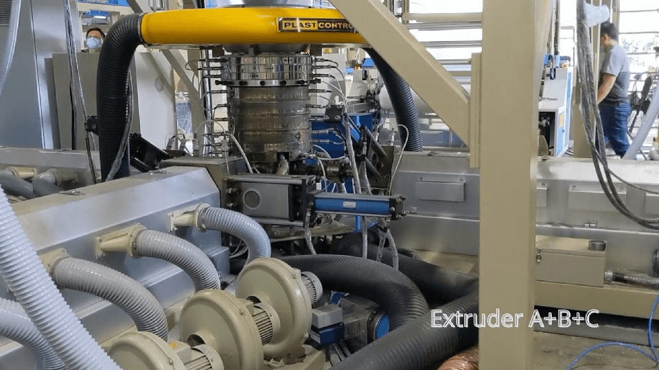 High-Performance 3-Layer Blown Film Line with Plastcontrol Automation